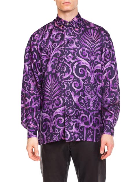 versace purple shirt